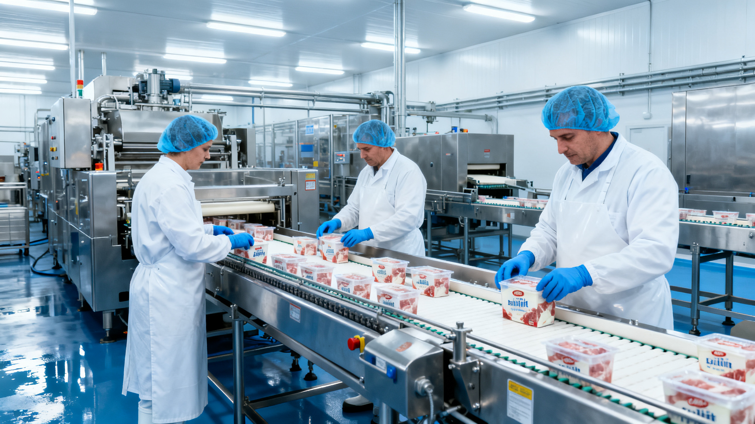Conditionnement agroalimentaire Nord-Isère opératrices vêtements hygiène charlottes chaîne de production froid