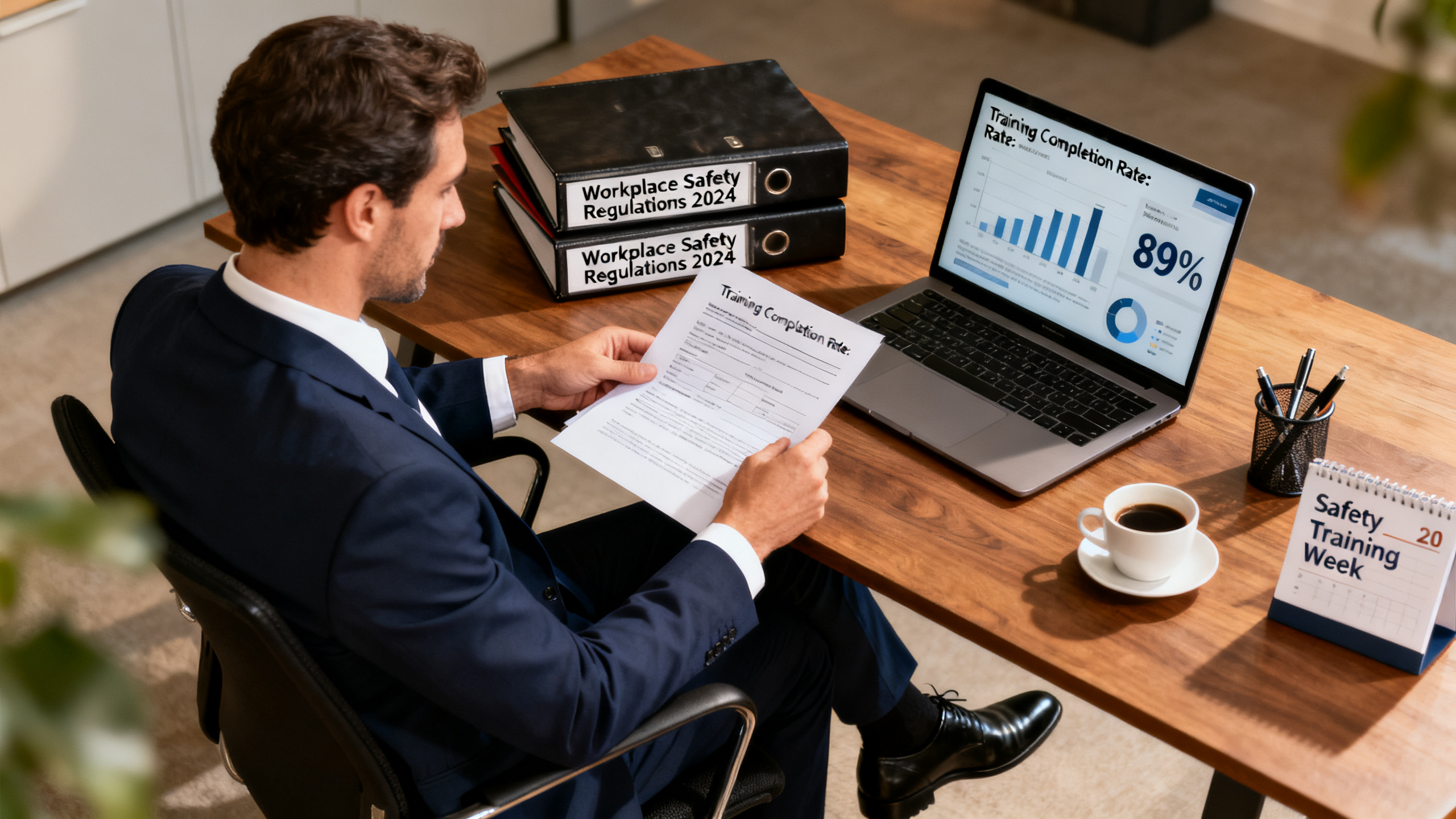 DRH consultant les documents du plan de formation sécurité au travail