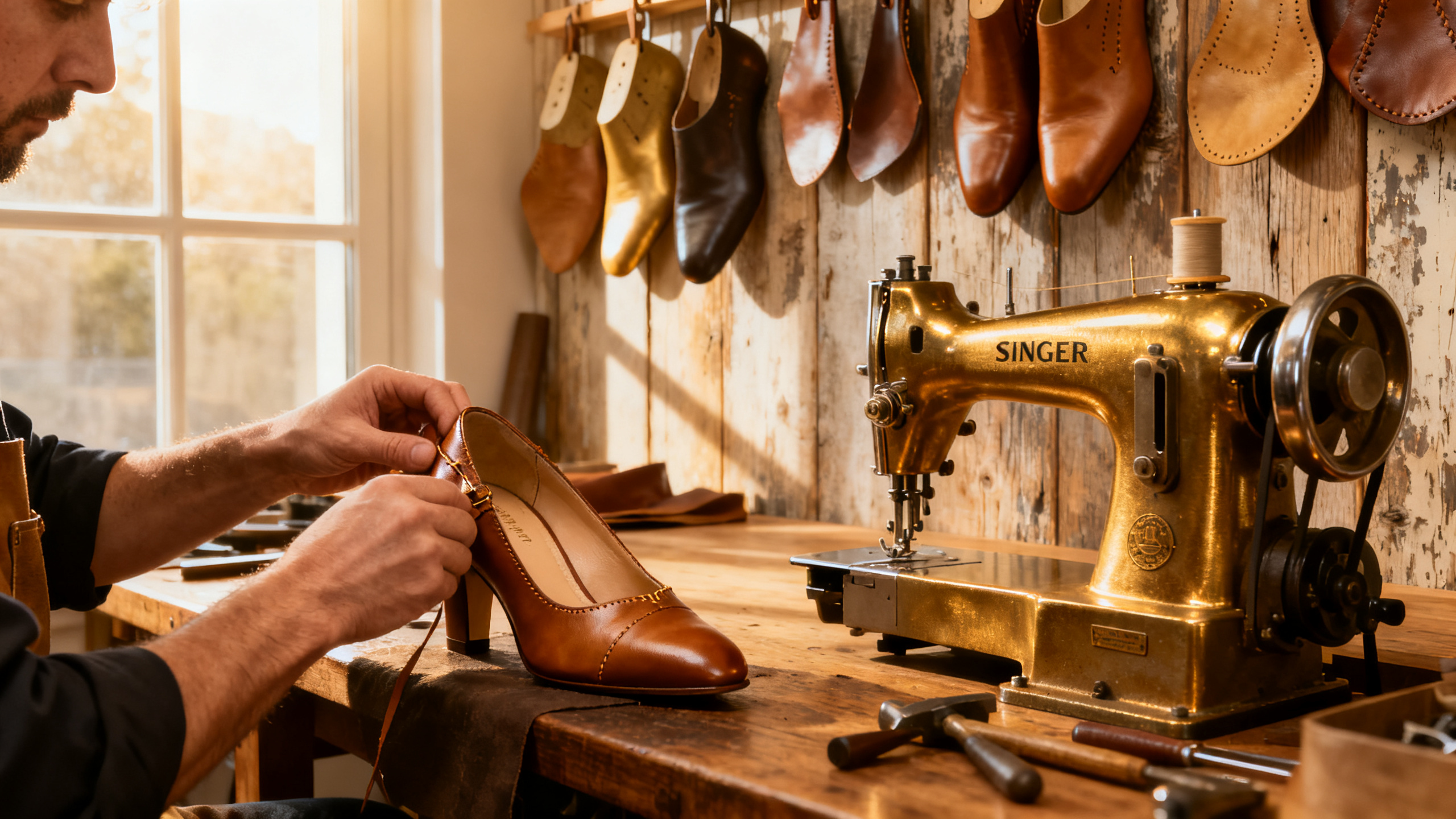 Atelier de fabrication de chaussures à Romans-sur-Isère, tradition artisanale Drôme