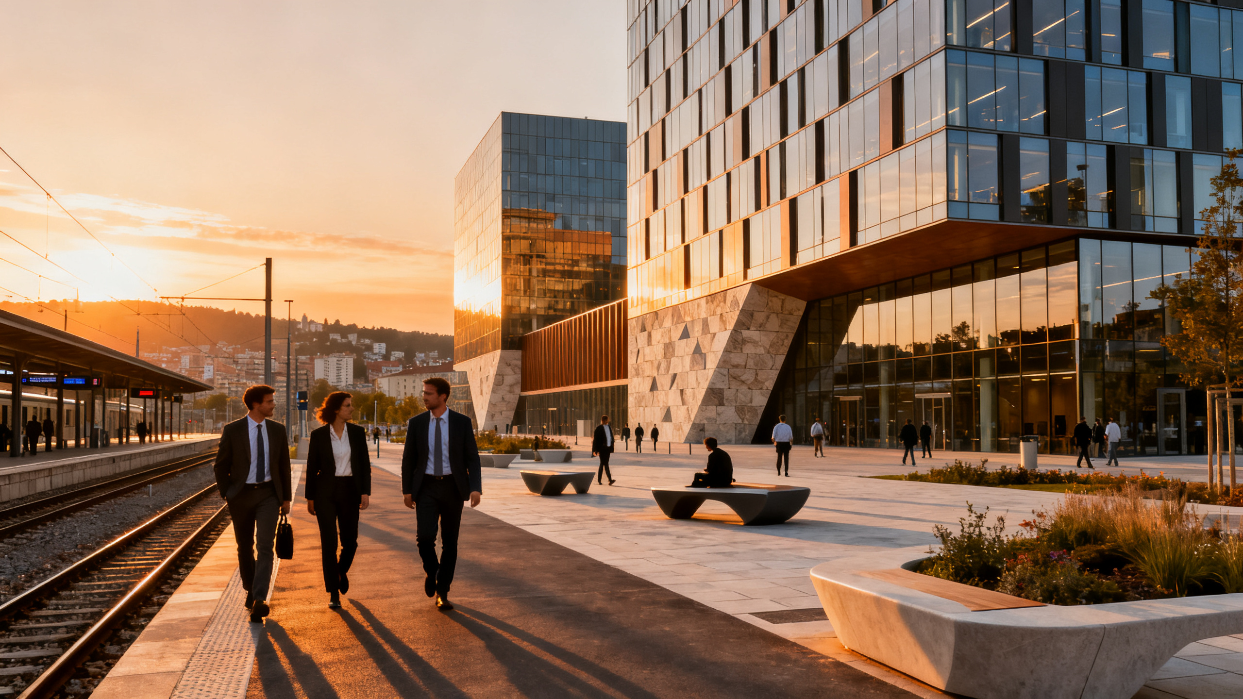 Quartier tertiaire Châteaucreux à Saint-Étienne