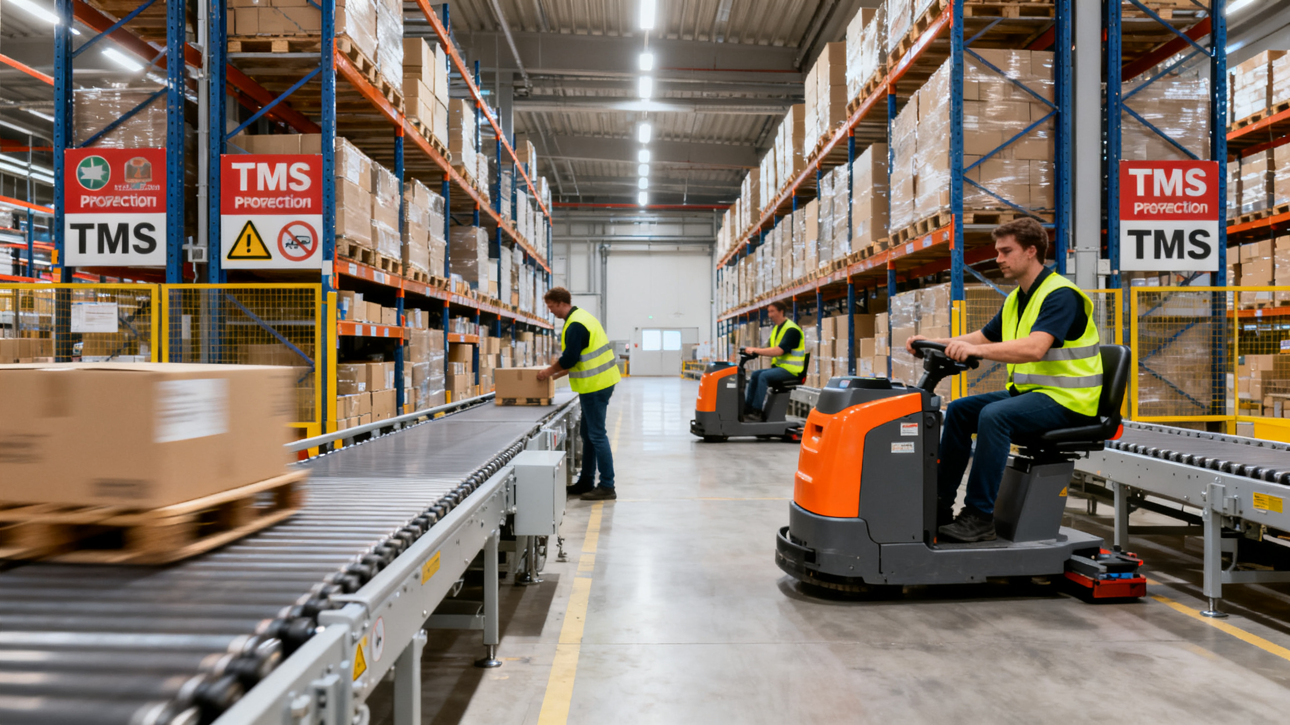 Salariés en entrepôt logistique EPI prévention TMS Blois 41