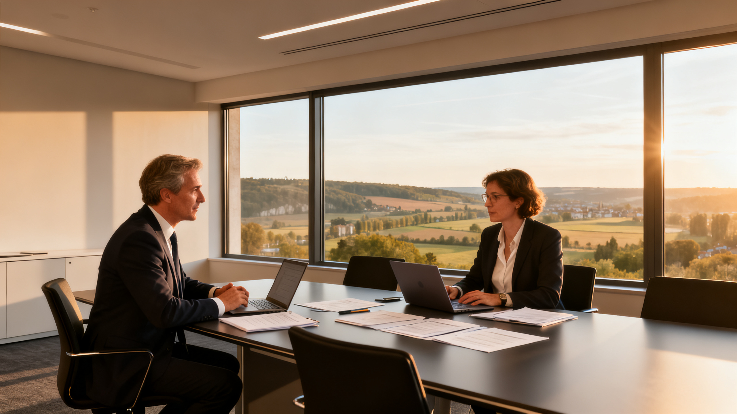 Responsable RH et médecin du travail en réunion de prévention à Blois Loir-et-Cher