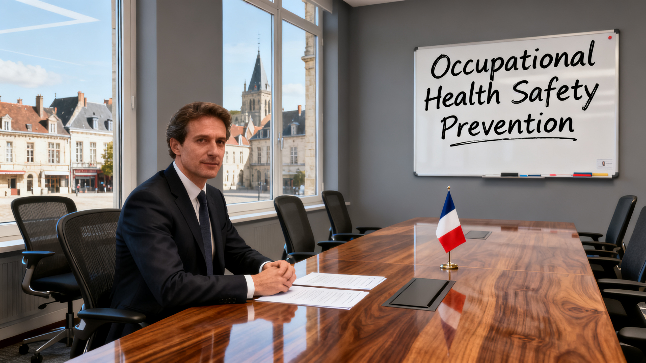 DRH en réunion dans un bâtiment public à Arras (Pas-de-Calais), prévention santé au travail