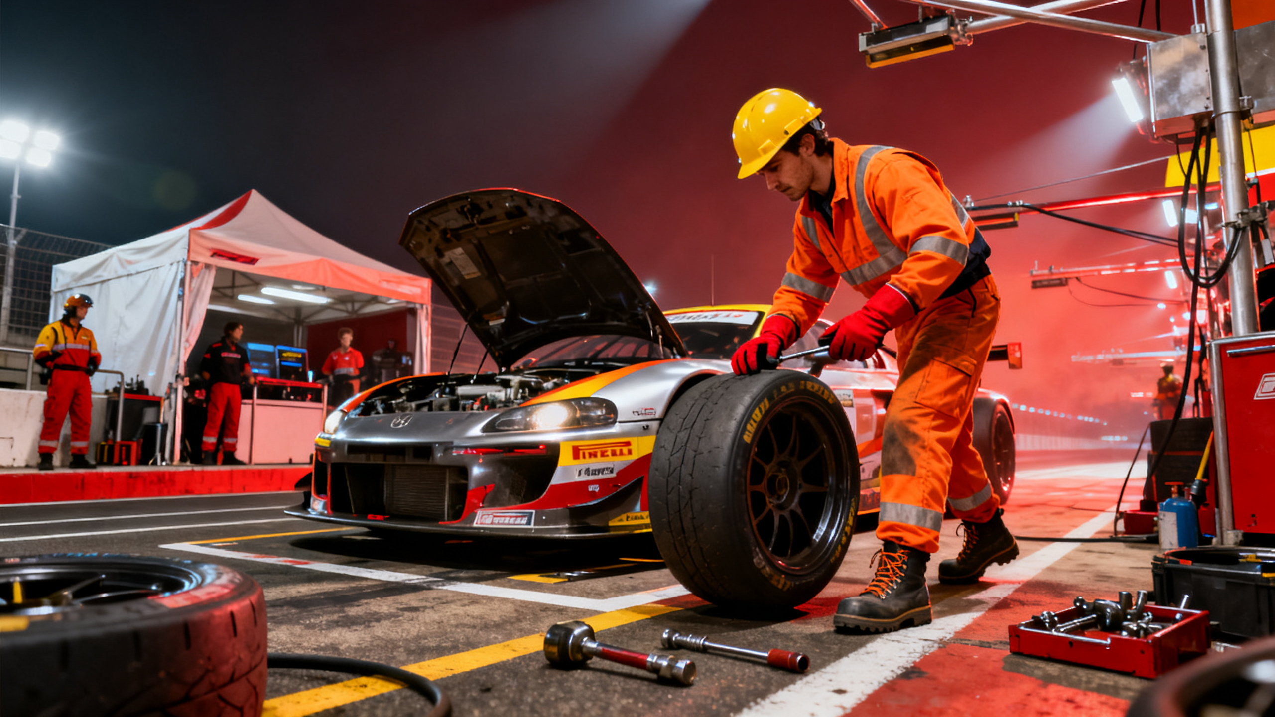 Mécanicien automobile EPI sécurité Le Mans 24h